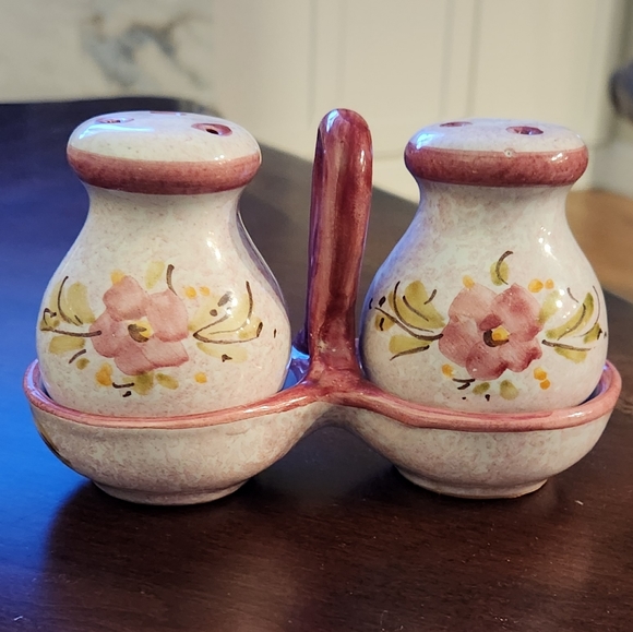 Vintage Italian (Ischia) Salt & Pepper (Sale & Pepe) Shaker with holder - Picture 1 of 16
